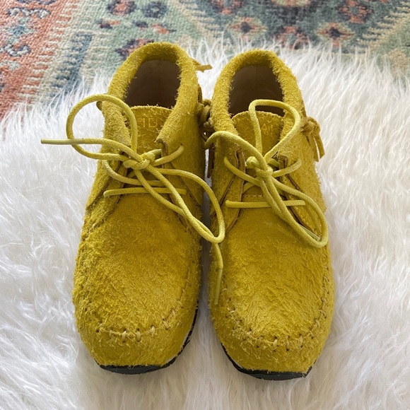 akid brand kids yellow suede sneaker boot boys shoe leather chukka moccasin 12 - Picture 9 of 12